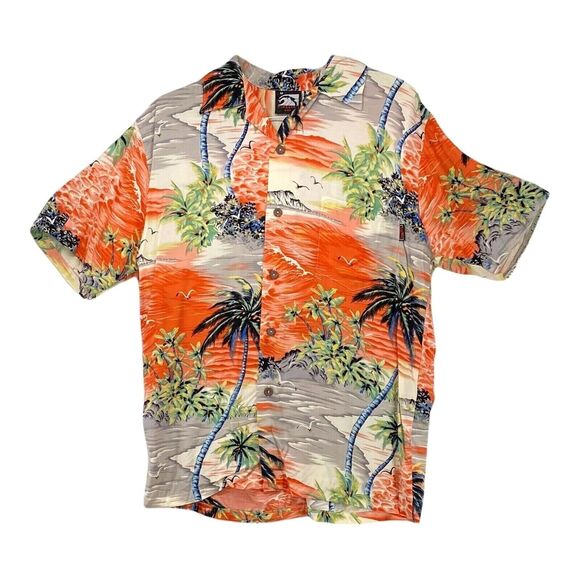 Pipeline Hawaiian Shirt Mens Size Medium Floral Tropical Kona Aloha Hawaii - Picture 1 of 9